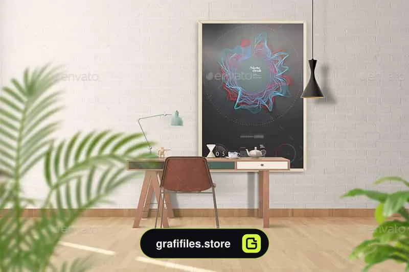 موکاپ میز کار Interior Work Desk