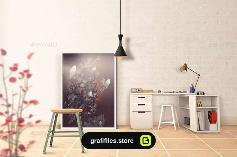 موکاپ میز کار Interior Work Desk V2