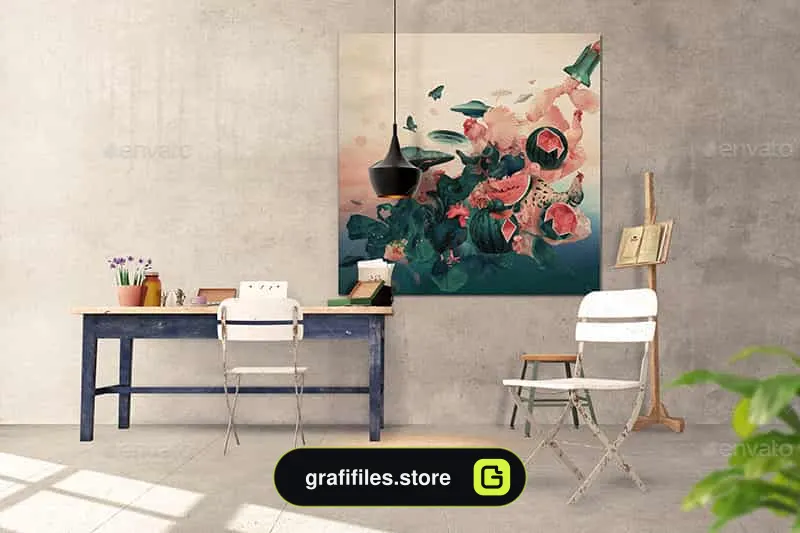 موکاپ میز کار Interior Work Desk V2