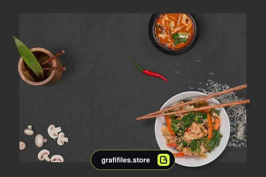 جعبه ابزار ساخت موکاپ غذاهای آسیایی