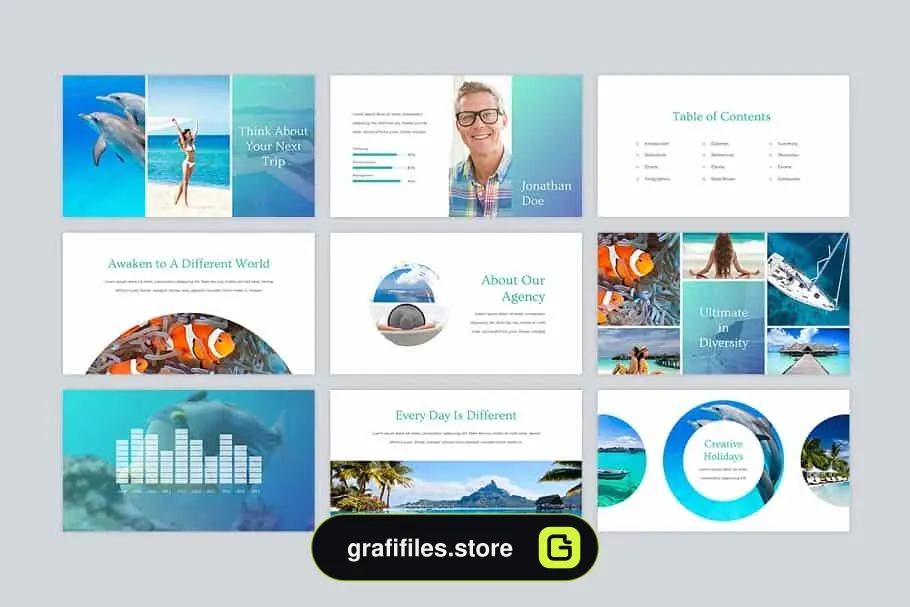 قالب پاورپوینت و کینوت Aura Presentation Template