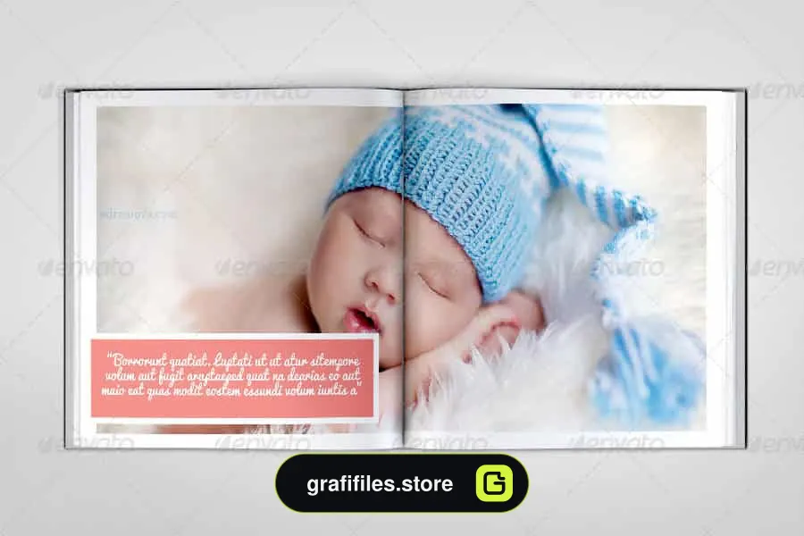 قالب ایندیزاین آلبوم عکس کودک