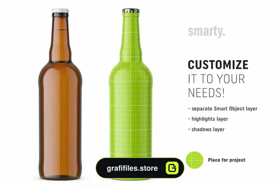 موکاپ بطری نوشیدنی Beer bottle