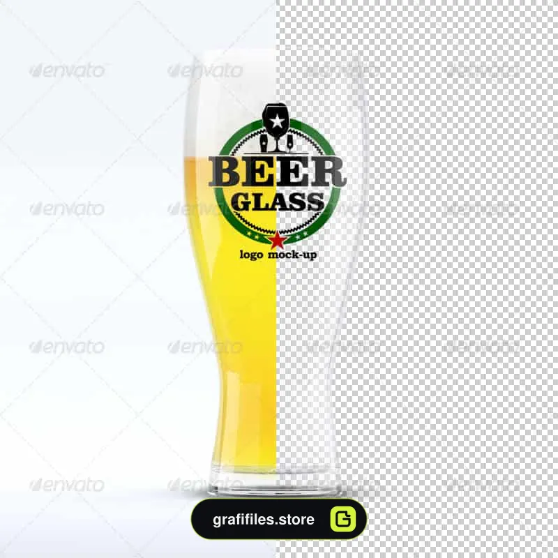 موکاپ لوگو Beer Glasses Logo Mockup