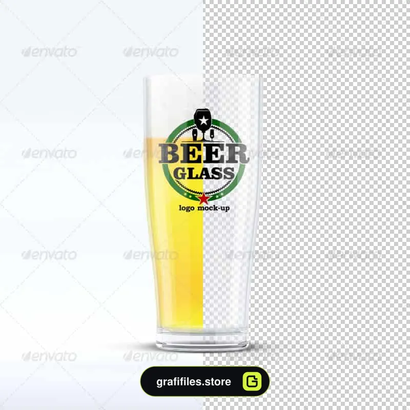 موکاپ لوگو Beer Glasses Logo Mockup