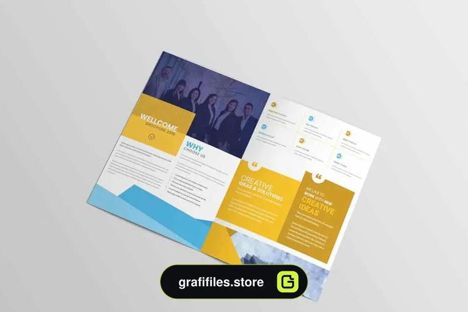 فایل لایه باز بروشور Bi-fold Brochure