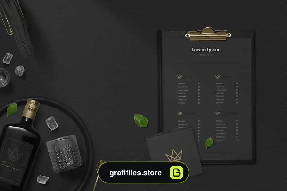 موکاپ برندینگ مشکی Black Branding Mockups Vol.3