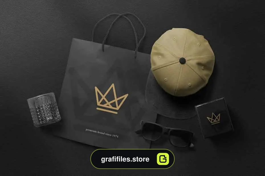 موکاپ برندینگ مشکی Black Branding Mockups Vol.3