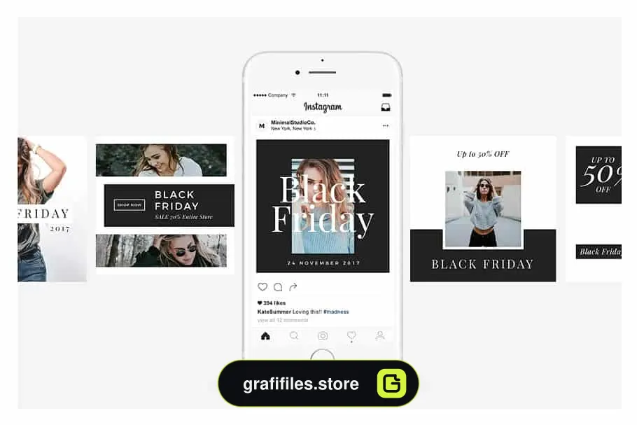 فایل لایه باز حراج جمعه سیاه Black Friday | Social Media Pack