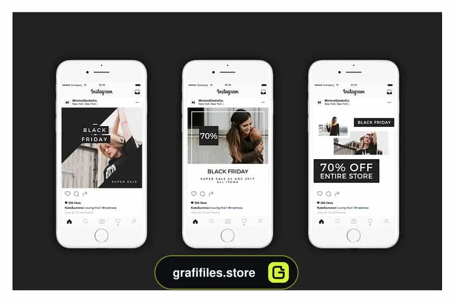 فایل لایه باز حراج جمعه سیاه Black Friday | Social Media Pack