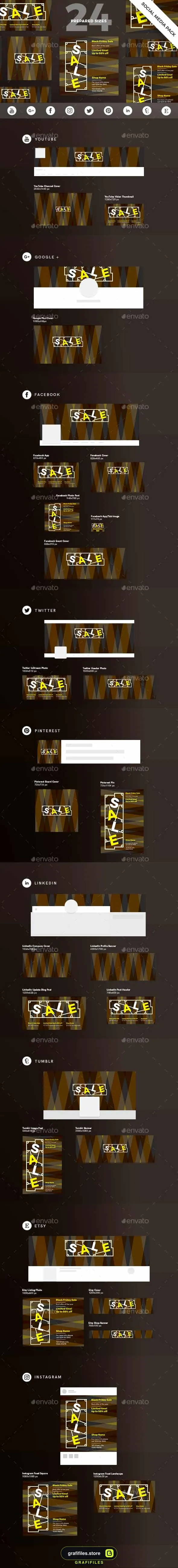 فایل لایه باز حراج جمعه سیاه Black Friday Social Media Pack