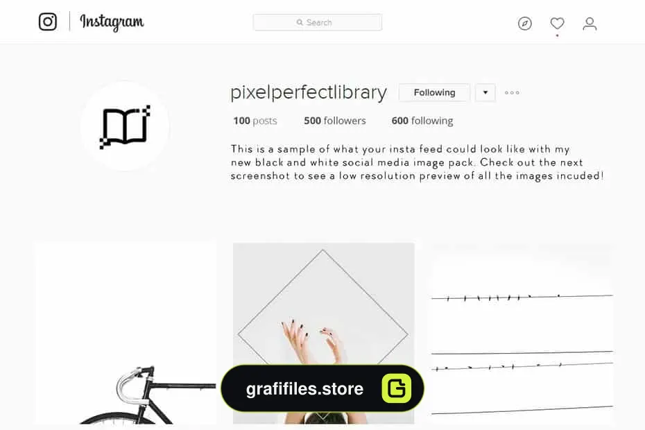 فایل لایه باز شبکه اجتماعی Black & White Social Media Pack