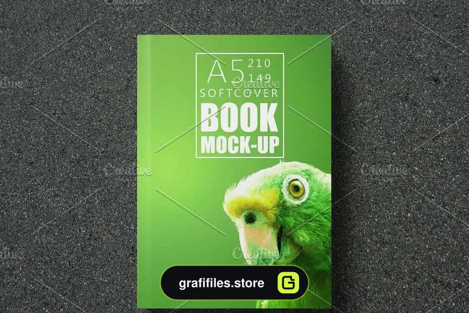 موکاپ کتاب Book Mock-Up | A5 | Soft Cover