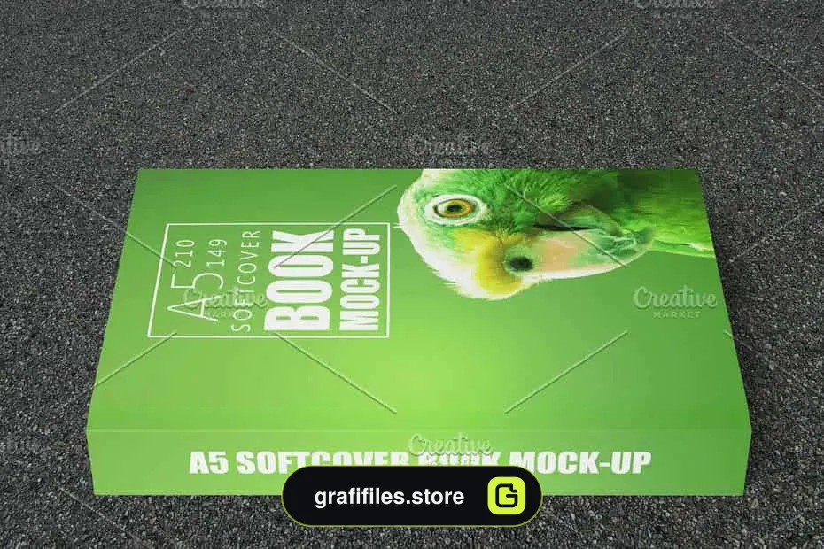 موکاپ کتاب Book Mock-Up | A5 | Soft Cover