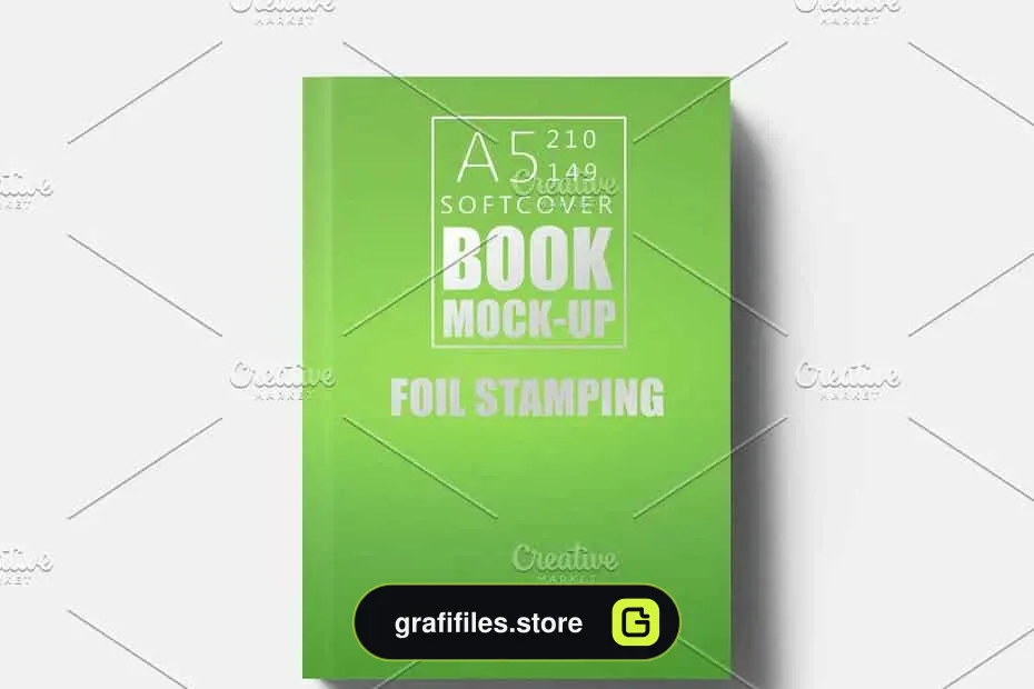 موکاپ کتاب Book Mock-Up | A5 | Soft Cover - 6