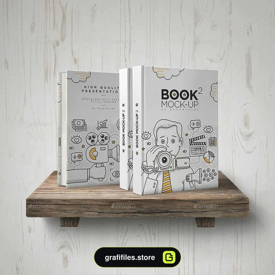 موکاپ کتاب Book Mock-Up Set – 2