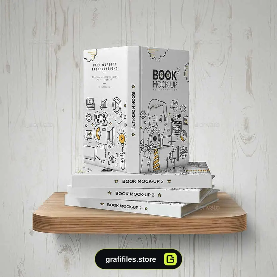 موکاپ کتاب Book Mock-Up Set – 2