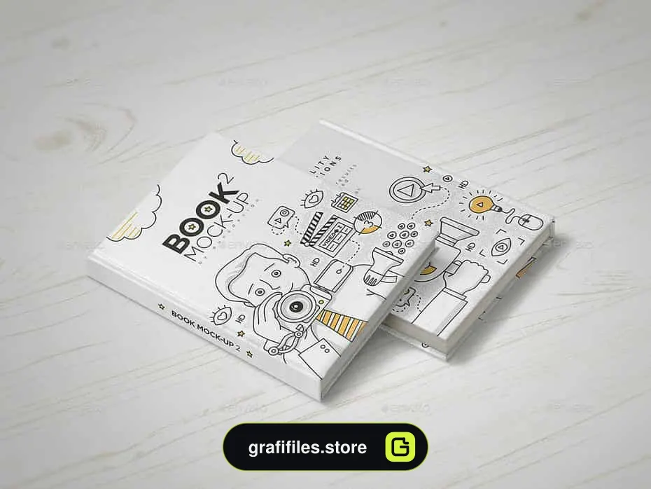 موکاپ کتاب Book Mock-Up Set – 2
