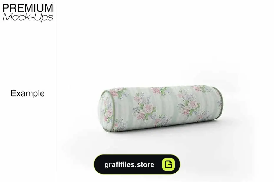 موکاپ بالش Bordered Bolster Pillow Mockup Pack