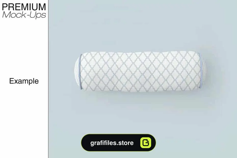 موکاپ بالش Bordered Bolster Pillow Mockup Pack
