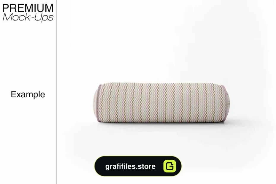 موکاپ بالش Bordered Bolster Pillow Mockup Pack - 5