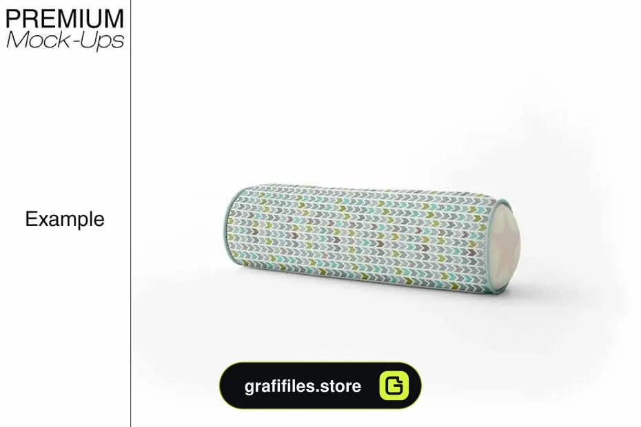 موکاپ بالش Bordered Bolster Pillow Mockup Pack - 7