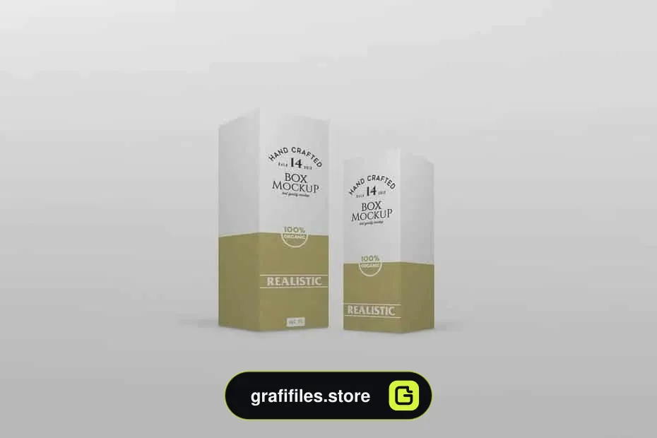 موکاپ جعبه Box Mockup Thin