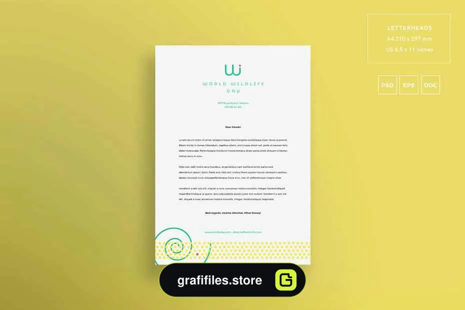 فایل لایه باز ست اداری Branding Pack | World Wildlife Day
