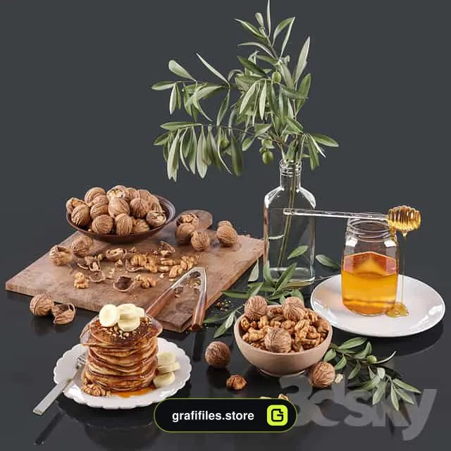 مدل سه بعدی میز صبحانه