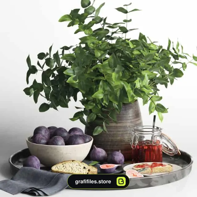 مدل سه بعدی میز صبحانه