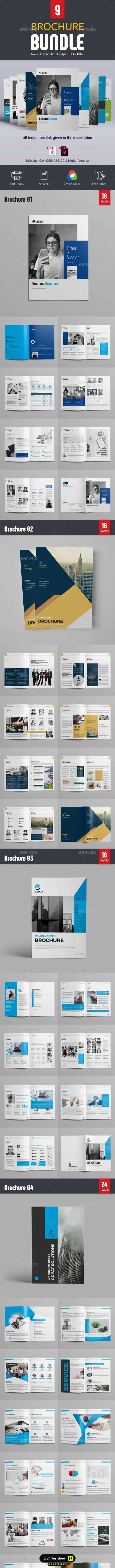 دانلود قالب ایندیزاین بروشور Brochure Bundle - 1 قالب ایندیزاین بروشور Brochure Bundle
