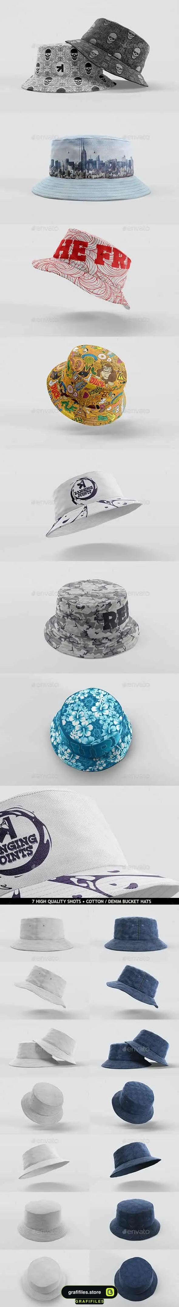 موکاپ کلاه Bucket Hat Mockup Pack