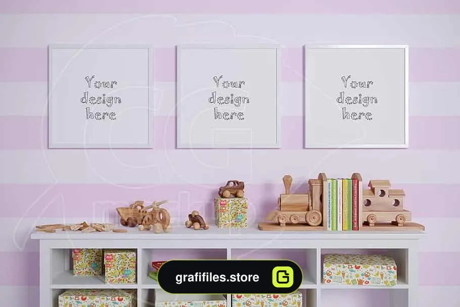 موکاپ صحنه داخلی BUNDLEx4 Interior Mockup