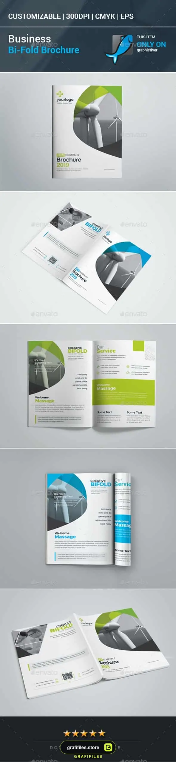 دانلود وکتور بروشور دو لت Business Bifold Brochure - 1 وکتور بروشور دو لت Business Bifold Brochure