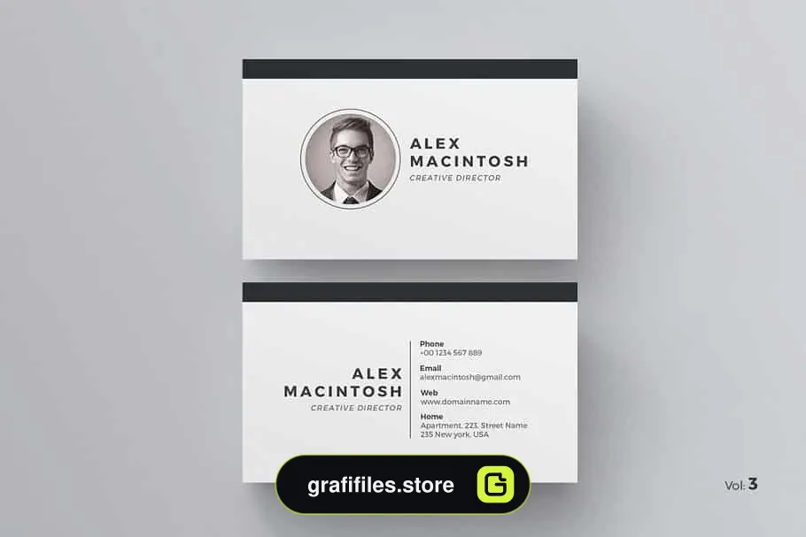فایل لایه باز کارت ویزیت Business Card 3