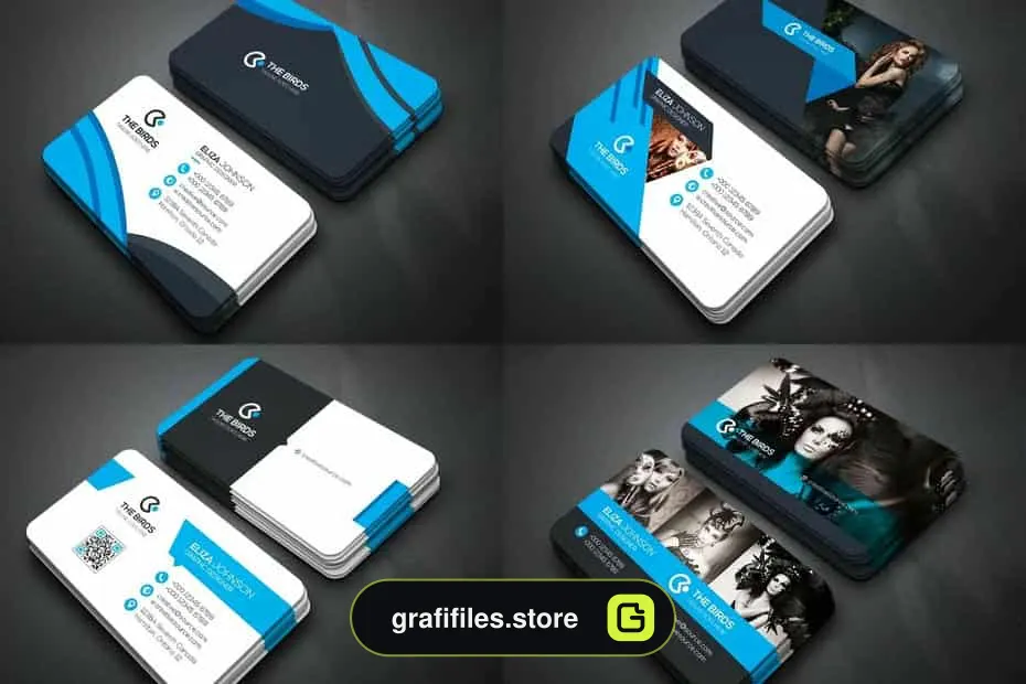 فایل لایه باز کارت ویزیت Business Cards Bundle