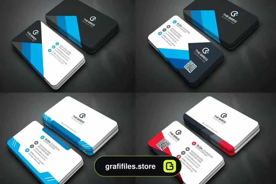 فایل لایه باز کارت ویزیت Business Cards Bundle