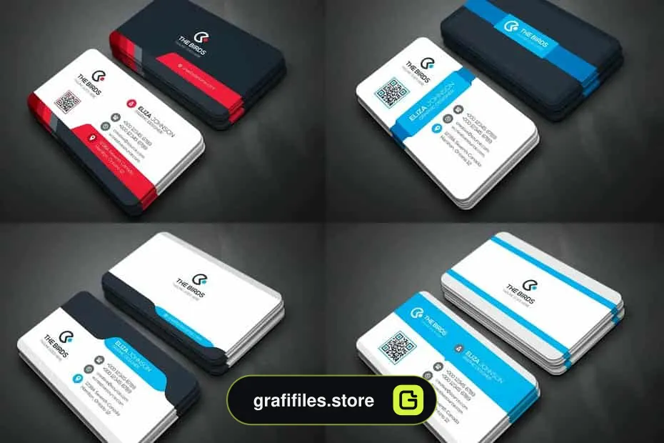 فایل لایه باز کارت ویزیت Business Cards Bundle