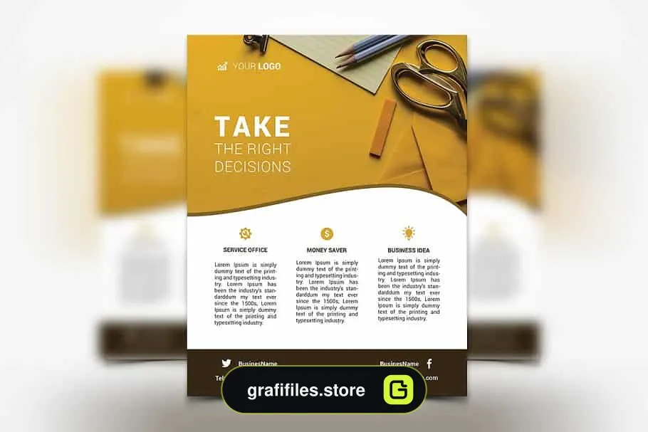 فایل لایه باز آگهی تجاری Business Flyers