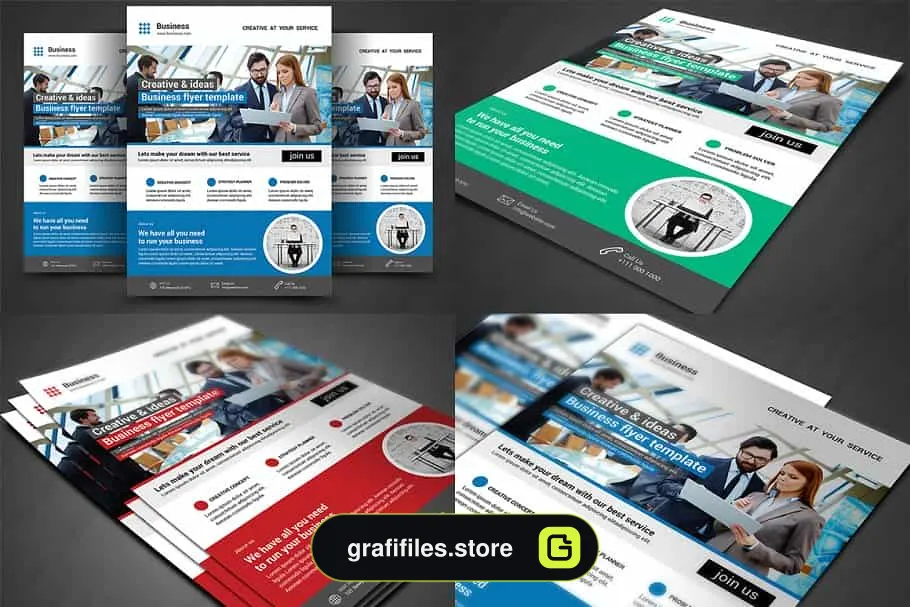 فایل لایه باز بروشور Business Flyers Bundle