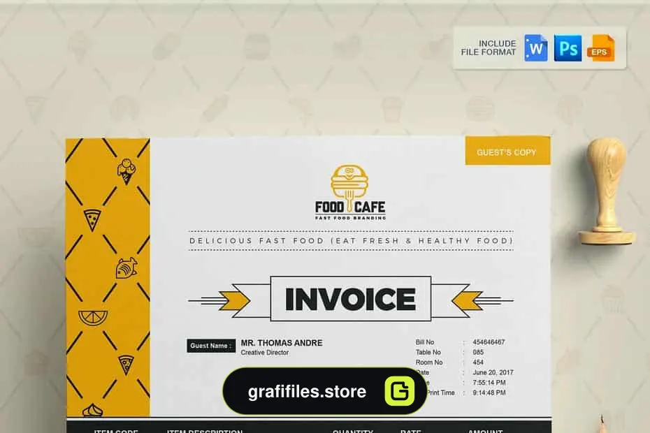 دانلود فایل لایه باز فاکتور Business Invoice Template - 3 فایل لایه باز فاکتور Business Invoice Template