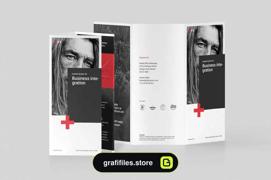 قالب آماده ایندیزاین بروشور Business Trifold Brochure 