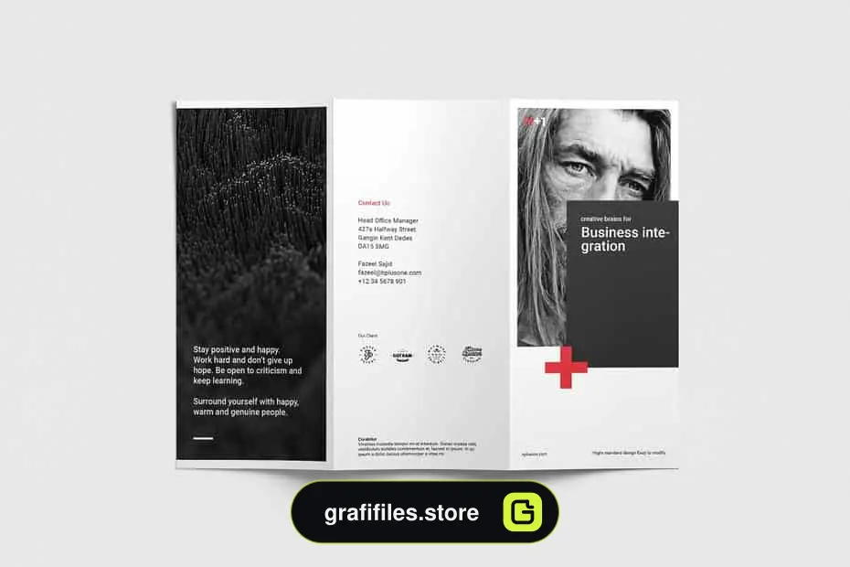 قالب آماده ایندیزاین بروشور Business Trifold Brochure - 4