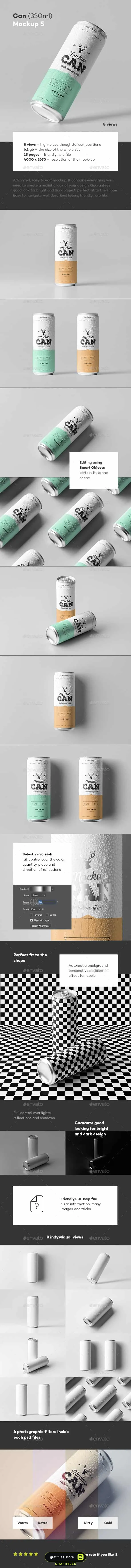موکاپ قوطی نوشابه Can Mock-up 5