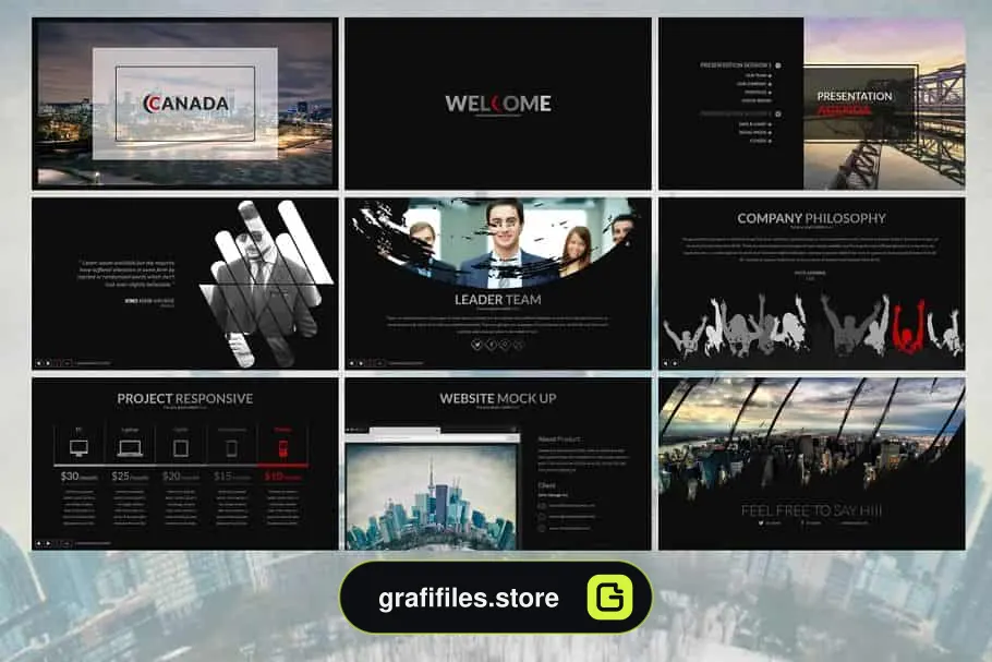 قالب پاورپوینت Canada Powerpoint Template