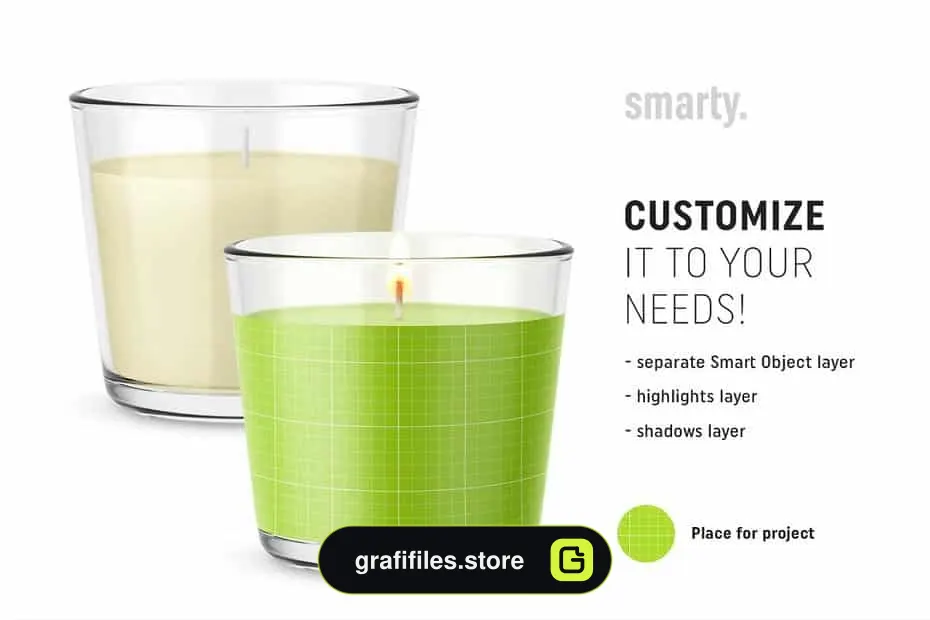 موکاپ شمع Candle Mockup