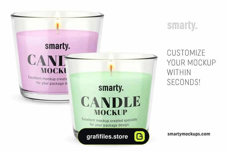 موکاپ شمع Candle Mockup