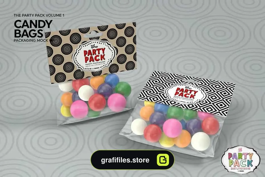 موکاپ بسته بندی شکلات Candy 