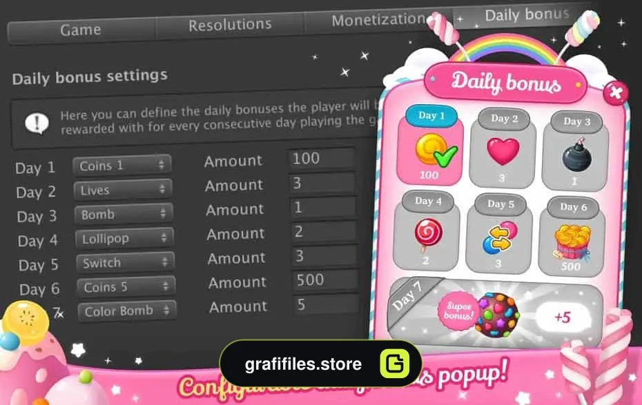 دانلود پروژه آماده بازی Candy Match 3 Kit برای یونیتی - 36 بازی Candy Match 3 Kit برای یونیتی - 35