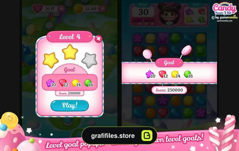 دانلود پروژه آماده بازی Candy Match 3 Kit برای یونیتی - 16 بازی Candy Match 3 Kit برای یونیتی - 15